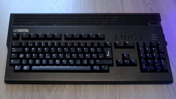 The completed Amiga 1200 Black Edition.
